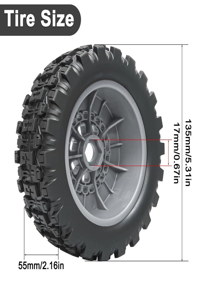 LRFHL 1/7 RC Short Course Truck Tires 1/8 Monster Truck Tires Compatible with ARRMA 1/7 Mojave 6S ARRMA 1/8 Mojave 4S TRAXXAS 1/7 UDR 6S RC Buggy Upgrades (4PCS, Grey) - Image 4